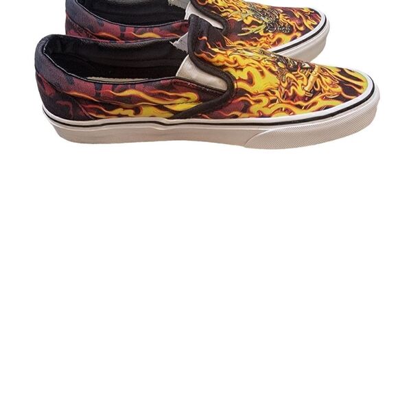Vans Samurai Rising Slip-on Skater Shoe with Flames. Size 9.5. - Picture 12 of 15